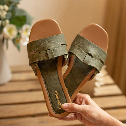 Coral Haze Women Green Denver Flats