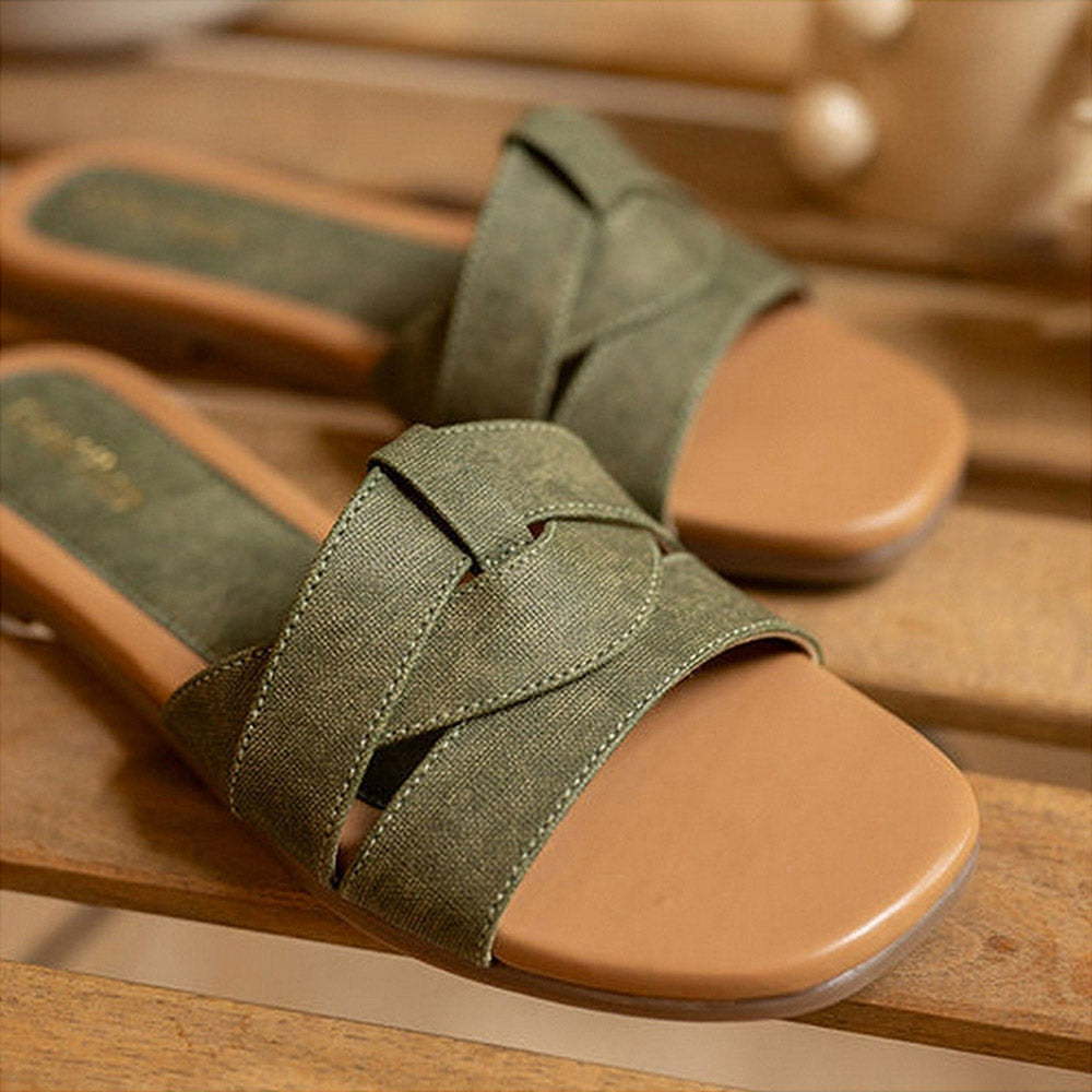 Coral Haze Women Green Denver Flats