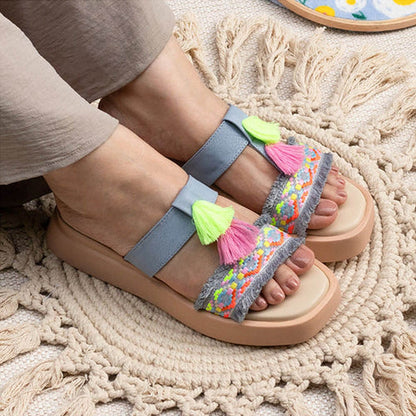 Coral Haze Fern Women Beige Sandals