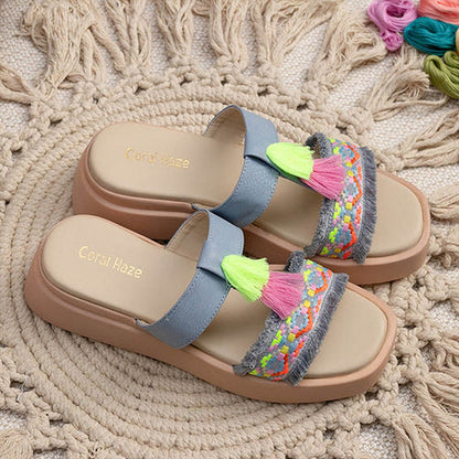 Coral Haze Fern Women Beige Sandals