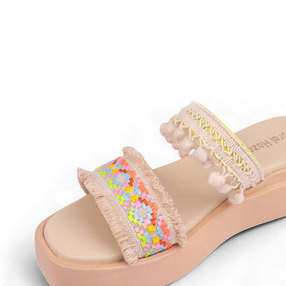 Coral Haze Lush Ivory Sandals