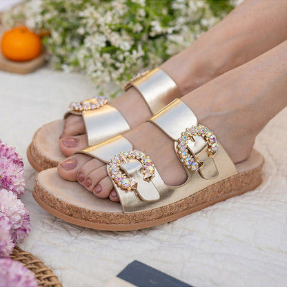 Coral Haze Morning Gold Sandals
