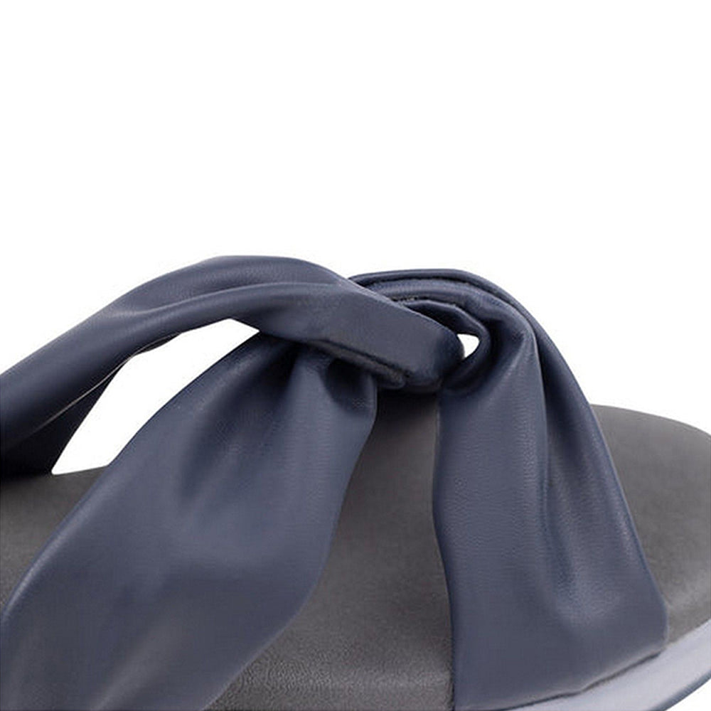 Coral Haze Swish Navy Blue Sandals