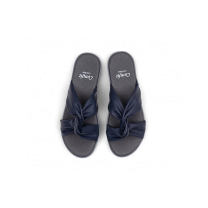 Coral Haze Swish Navy Blue Sandals