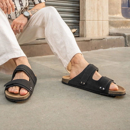 Coral Haze Fangio Men Black Sandals