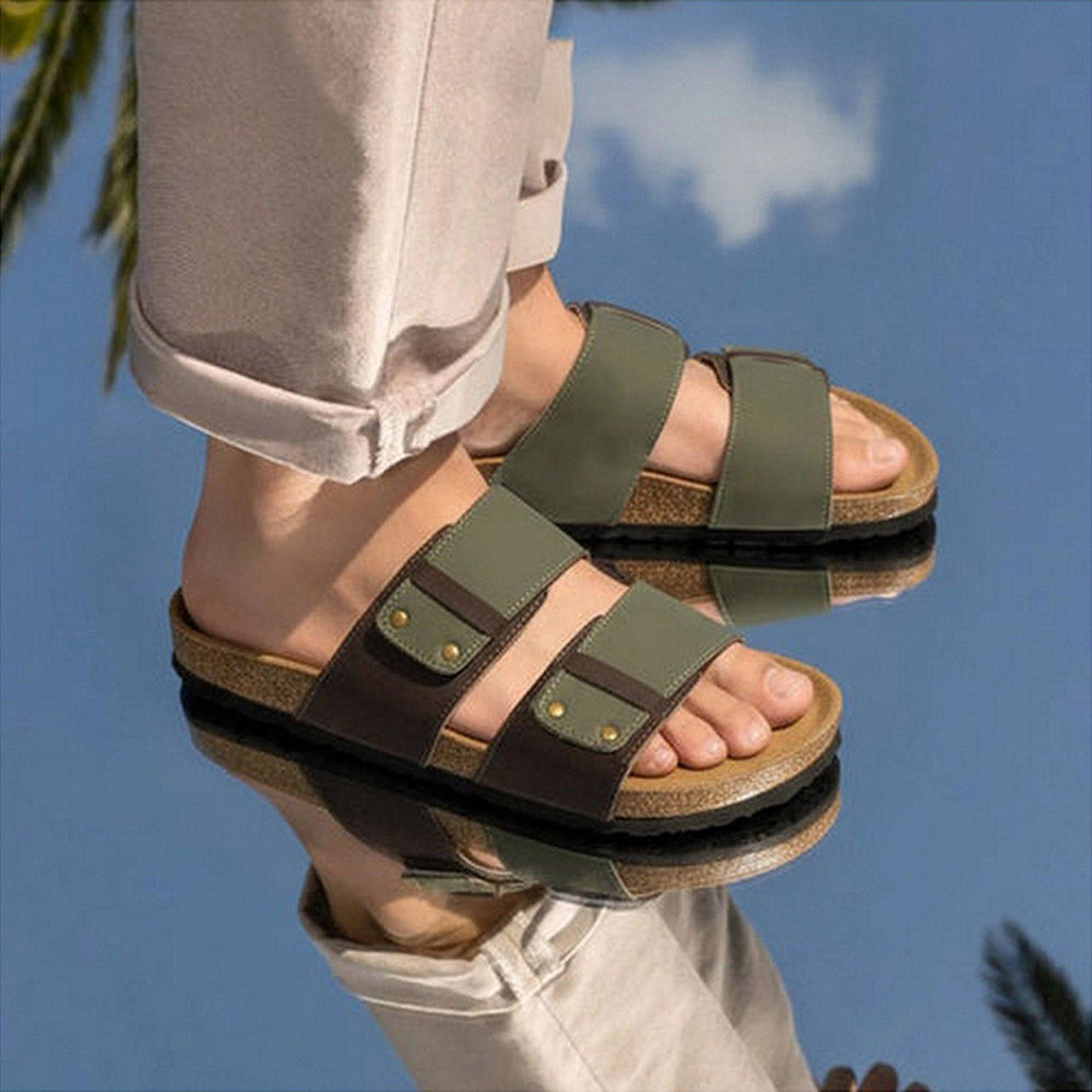 Coral Haze Hunt Men Olive Sandals