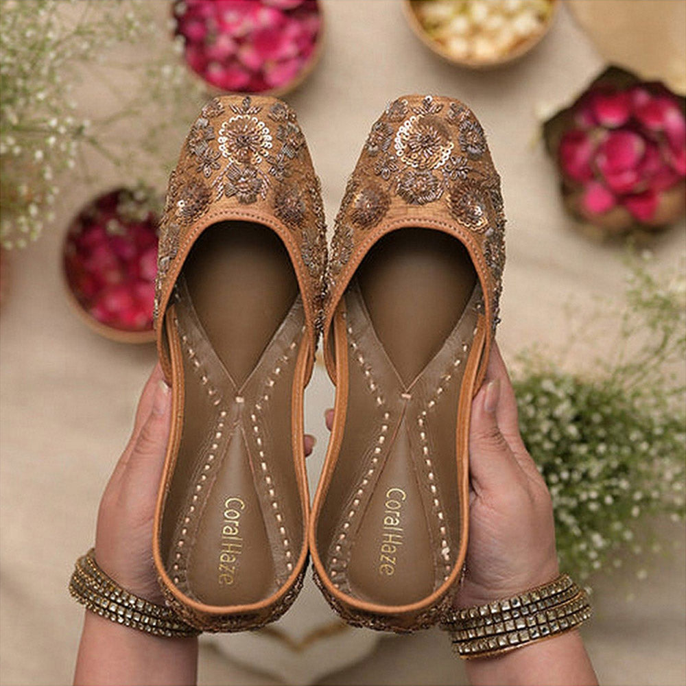 Coral Haze Women Brown Anokhi Juttis