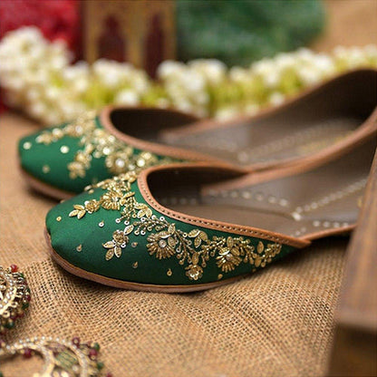 Coral Haze Women Green Armana Juttis