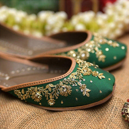 Coral Haze Women Green Armana Juttis