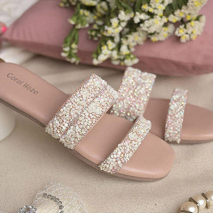 Coral Haze Women Peach Barbara Flats