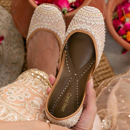 Coral Haze Women White Blaire Juttis