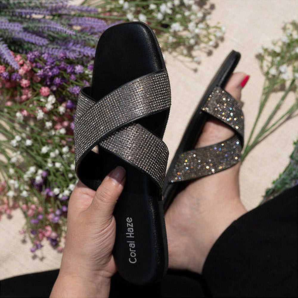 Coral Haze Eve Women Black Flats