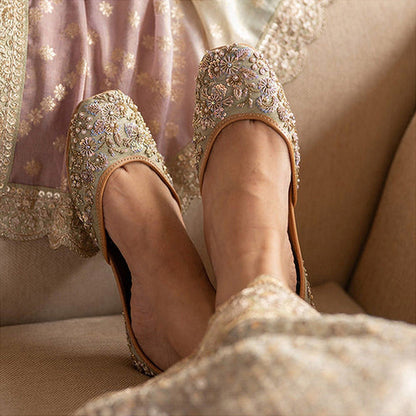 Coral Haze Haseen Women Blue Juttis