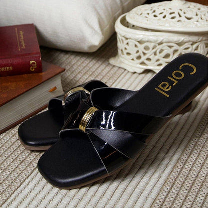 Coral Haze Irene Women Black Flats