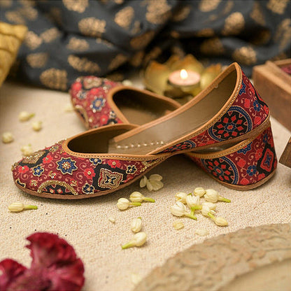 Coral Haze Khushi Pink Juttis