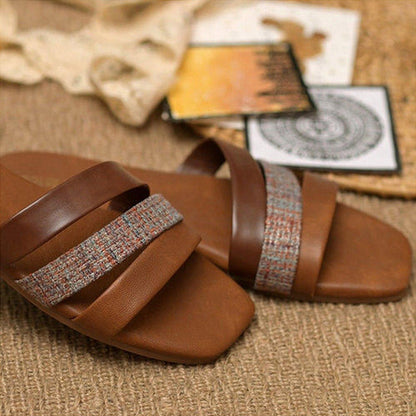 Coral Haze Lily Tan Flats