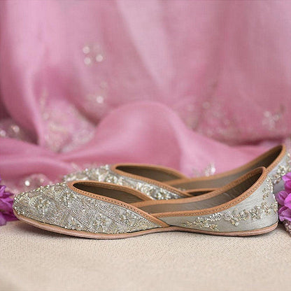 Coral Haze Mahnoor Silver Sandals