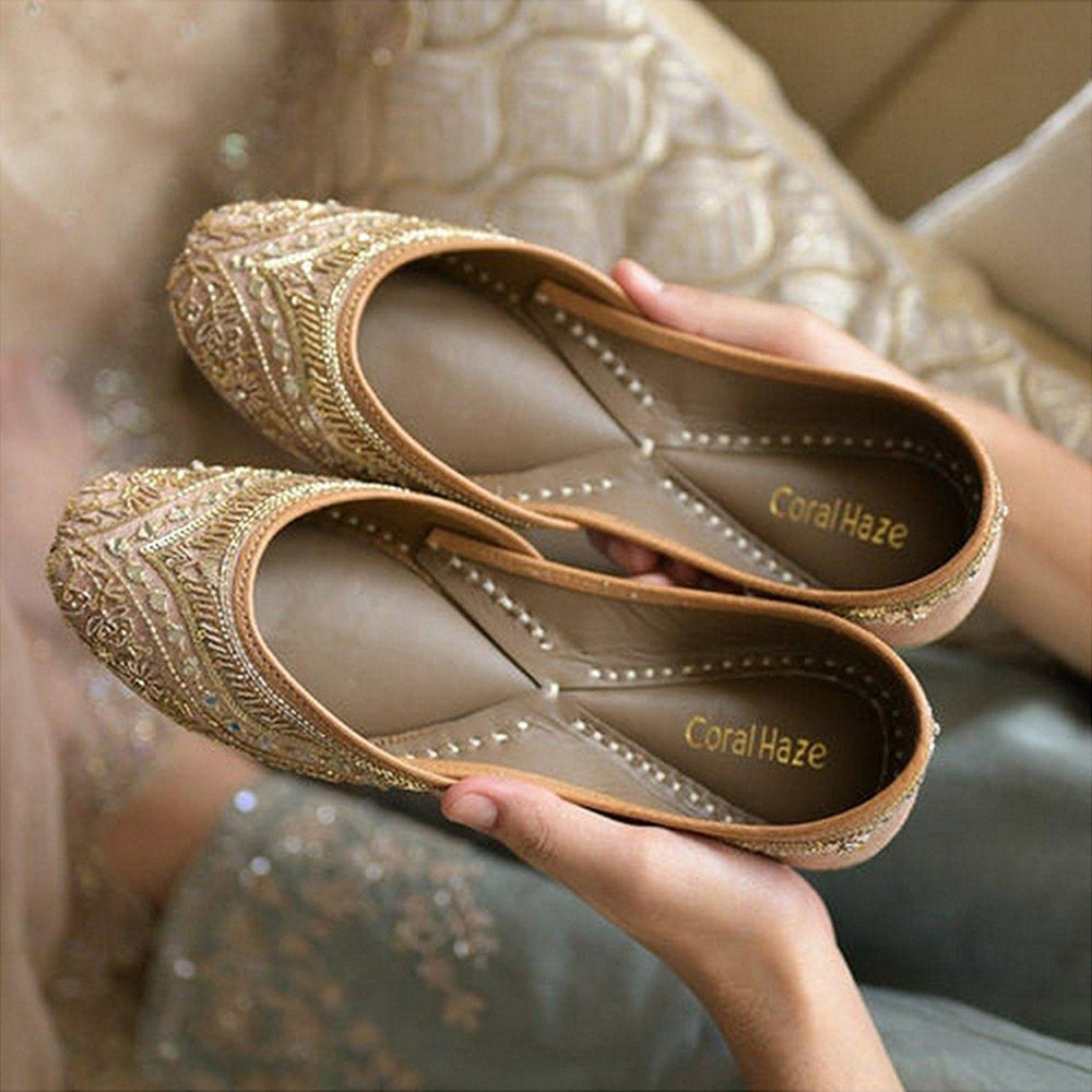 Coral Haze Noor Gold Juttis