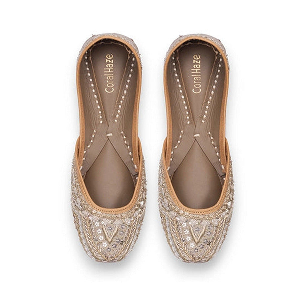 Coral Haze Parizad Gold Juttis