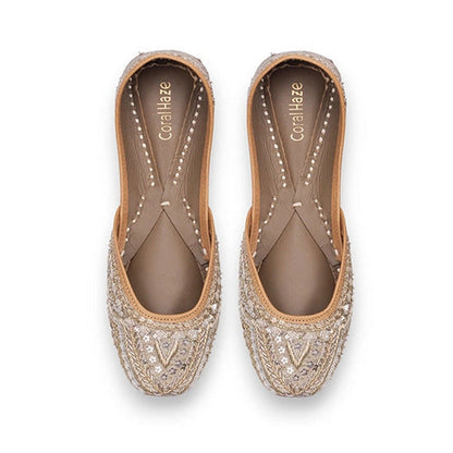 Coral Haze Parizad Gold Juttis