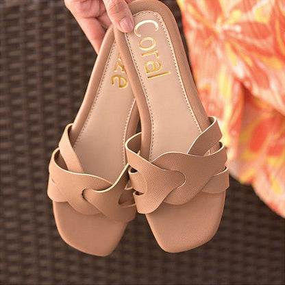 Coral Haze Pia Beige Flats