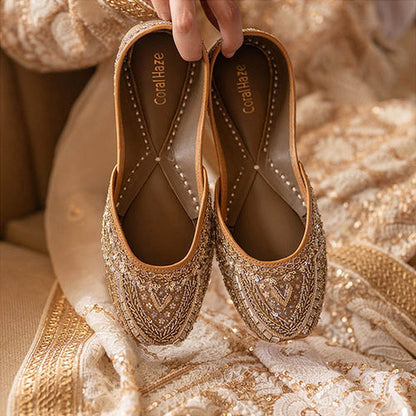 Coral Haze Suroor Taupe Juttis