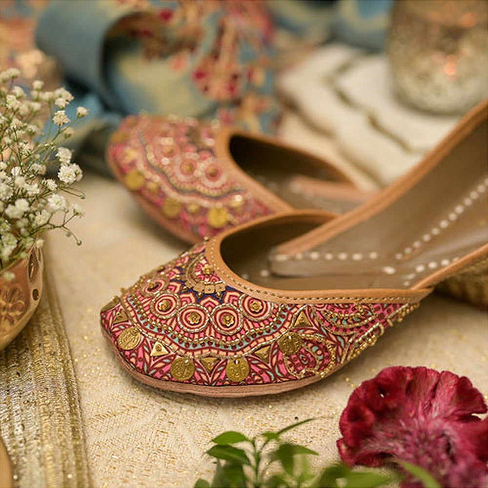 Coral Haze Ujaala Multi-Color Juttis