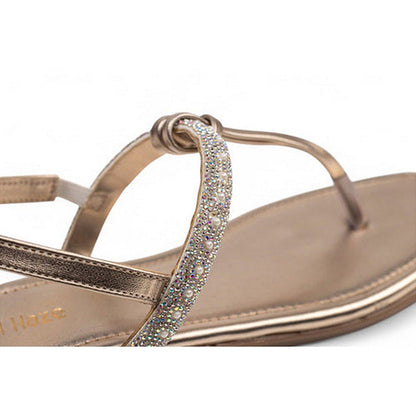 Coral Haze Glint Women Gold Flats