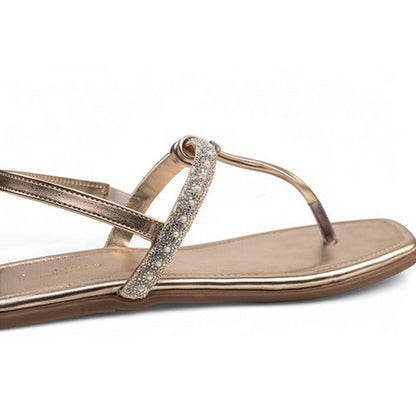 Coral Haze Glint Women Gold Flats