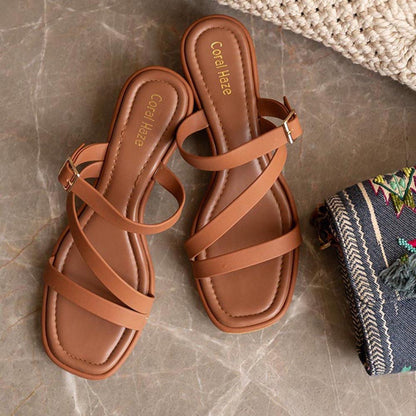 Coral Haze Zaria Tan Heels