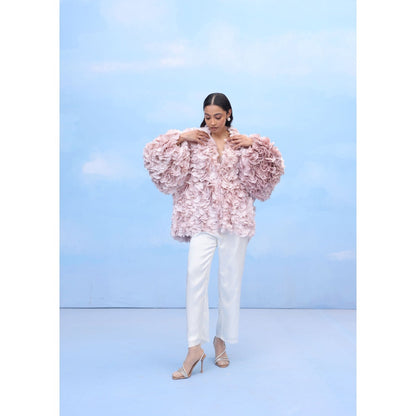 Couche Silk Stitch Sitch Pink Shirt