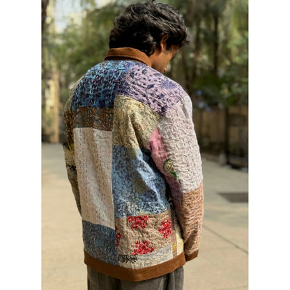 Culture Kraft Unsex Awara Reversible Multi-Color Pure Cotton Shacket- 03