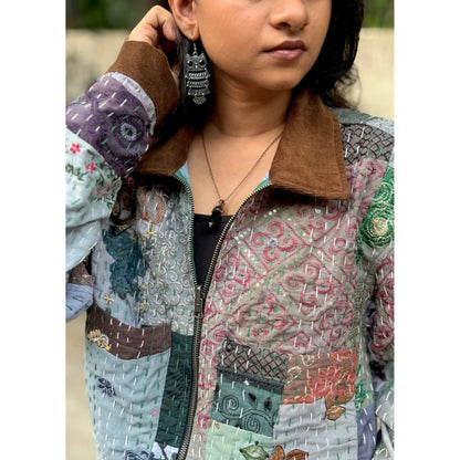 Culture Kraft Unsex Awara Reversible Multi-Color Pure Cotton Shacket- 03