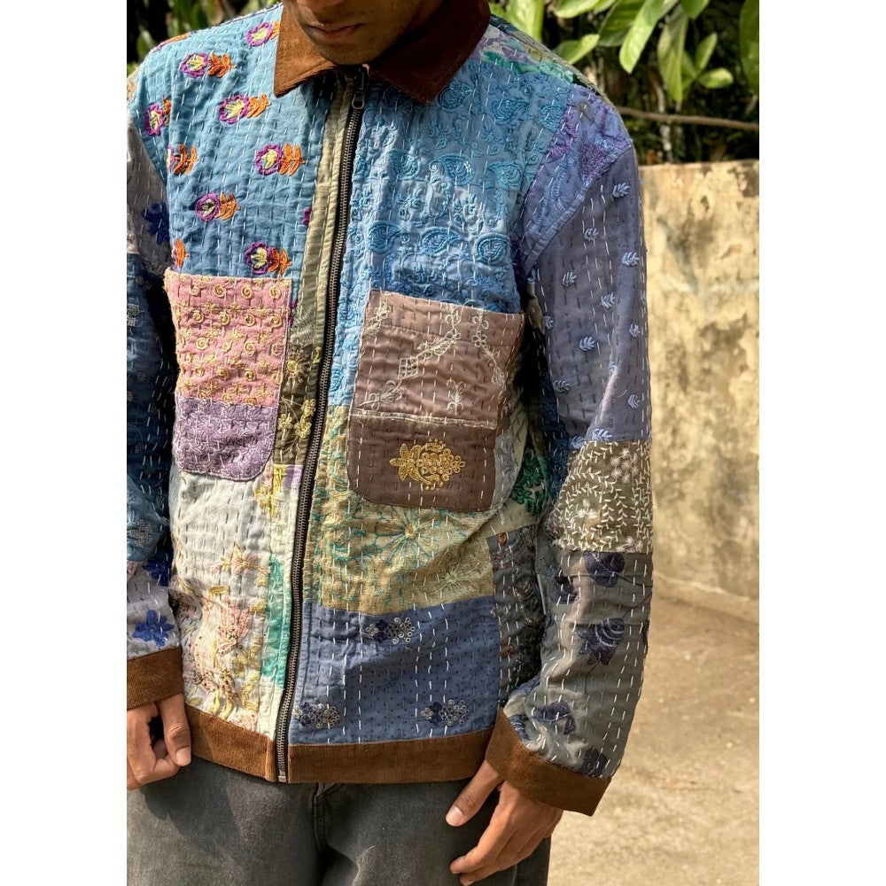 Culture Kraft Unsex Awara Reversible Multi-Color Pure Cotton Shacket- 03