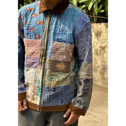 Culture Kraft Unsex Awara Reversible Multi-Color Pure Cotton Shacket- 03