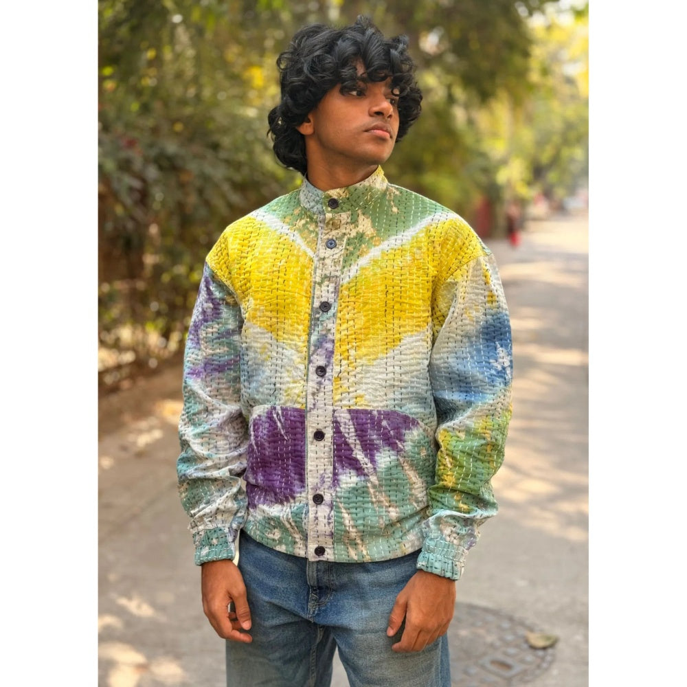 Culture Kraft Unisex Karwan Reversible Multi-Color Pure Cotton Bomber Jacket