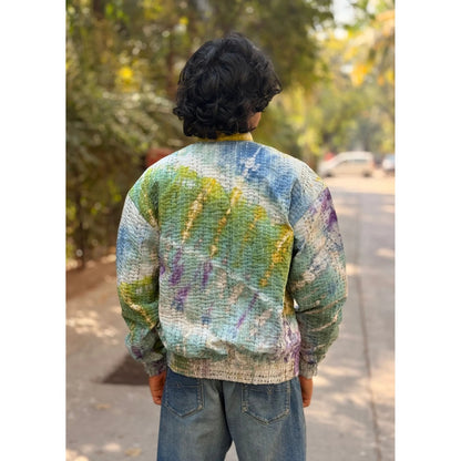 Culture Kraft Unisex Karwan Reversible Multi-Color Pure Cotton Bomber Jacket