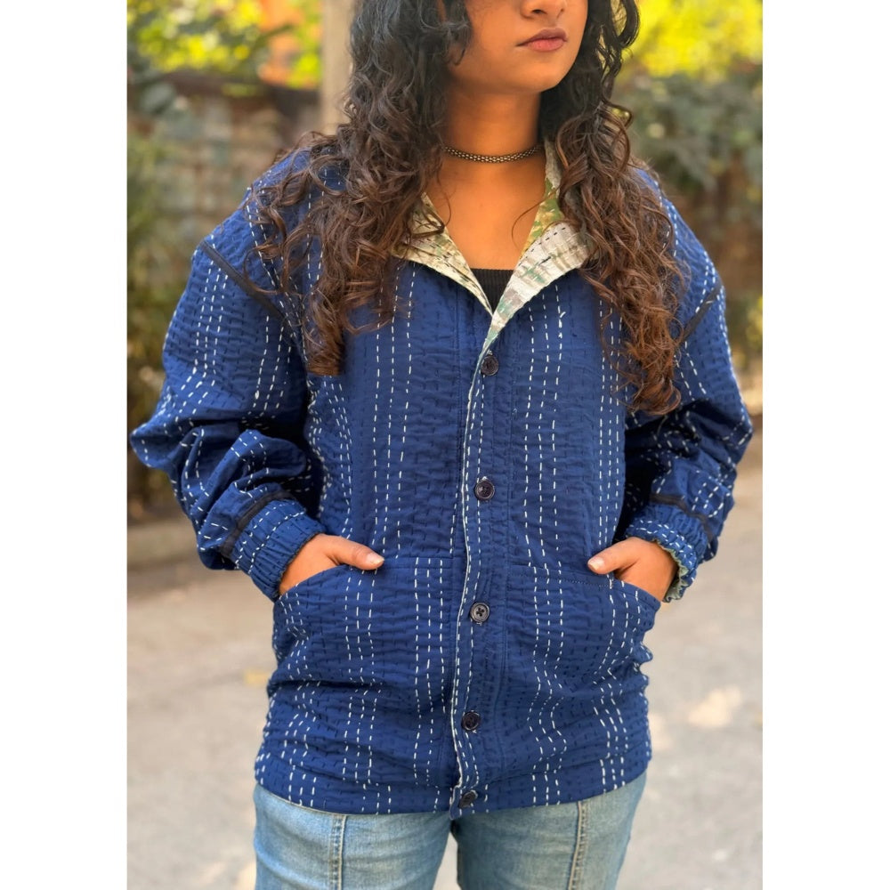 Culture Kraft Unisex Karwan Reversible Multi-Color Pure Cotton Bomber Jacket