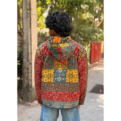 Culture Kraft Unisex Vayu Reversible Multi-Color Pure Cotton Bomber Jacket