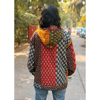 Culture Kraft Unisex Vayu Reversible Multi-Color Pure Cotton Bomber Jacket