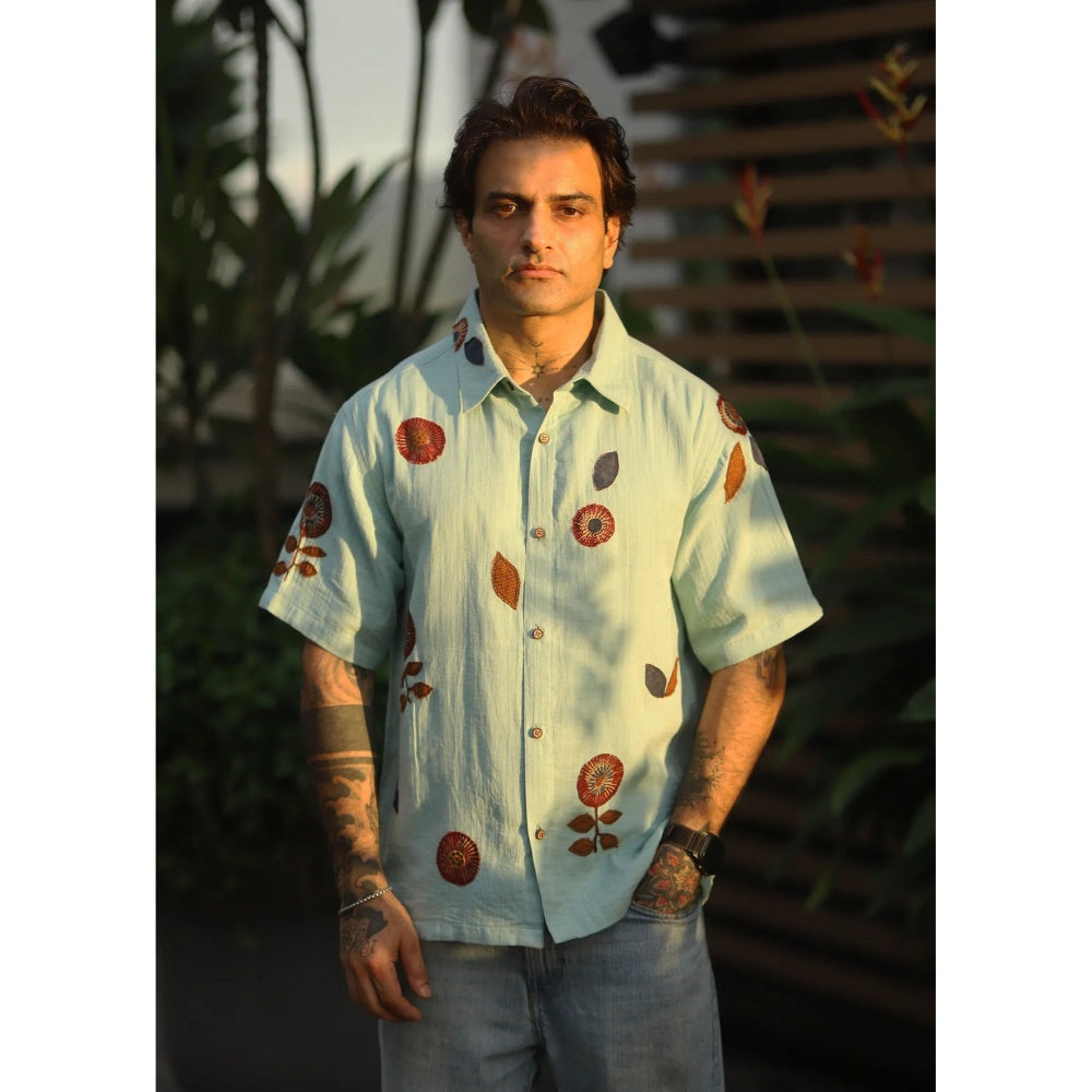Culture Kraft Baag Unisex Pure Cotton Applique Shirt