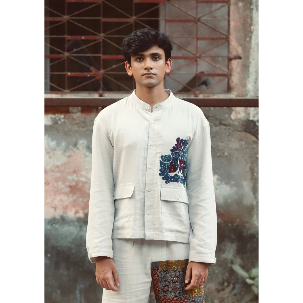 Culture Kraft Mens Do Chidiya Kyoto Pure Cotton Shirt