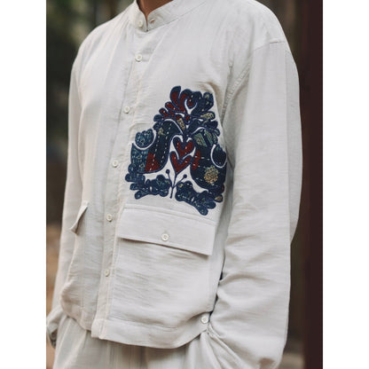 Culture Kraft Mens Do Chidiya Kyoto Pure Cotton Shirt