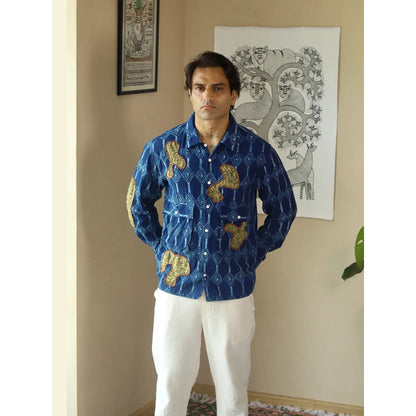 Culture Kraft Neel Unisex Indigo Khadi Shirt