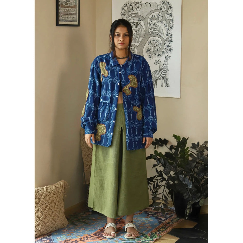 Culture Kraft Neel Unisex Indigo Khadi Shirt