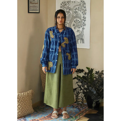 Culture Kraft Neel Unisex Indigo Khadi Shirt