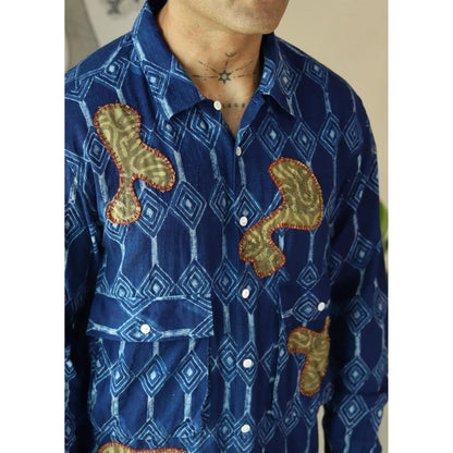 Culture Kraft Neel Unisex Indigo Khadi Shirt