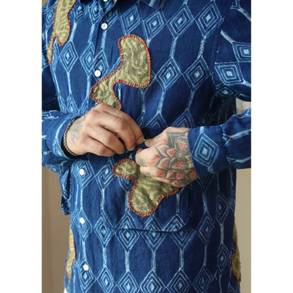 Culture Kraft Neel Unisex Indigo Khadi Shirt