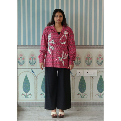 Culture Kraft Palash Unisex Pink Khadi Shirt