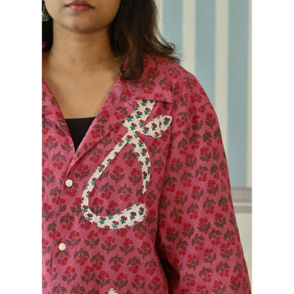 Culture Kraft Palash Unisex Pink Khadi Shirt